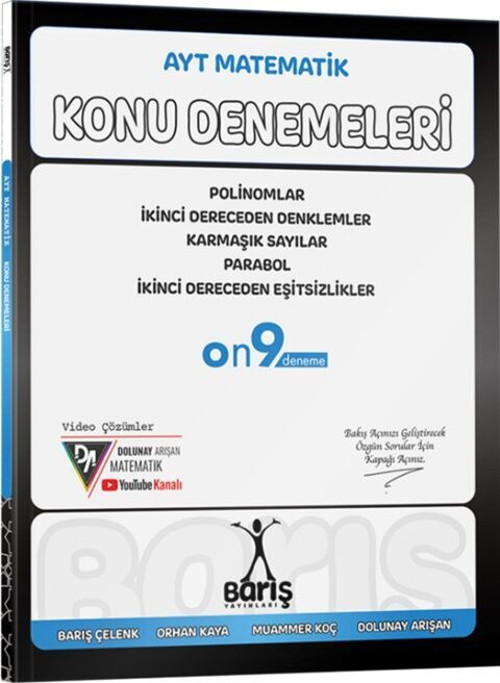 Barış YKS AYT Matematik Polinomlar, İkinci Dereceden Denklemler - Eşitsizlikler, Karmaşık, Sayılar ve Parabol Konu Denem