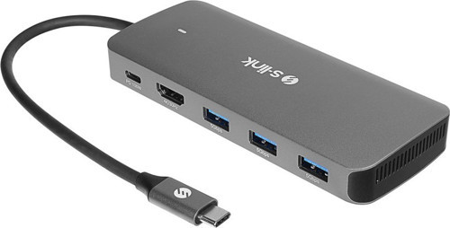 SWV-USBC036 6 in 1 Gri Metal Type-C to HDMI+USB3.0+PD3.0 USB-C 3.1 M.2 SSD fonskiyonlu 6 in 1 USB-C Hub, Type C M