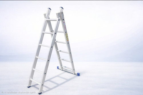2X2Mt 4 Metre 2 Sürgülü A Tipi 2X6 Basamak Alüminyum Merdiven | Elektrikçi & Tadilat Merdiveni