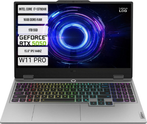 LOQ 15IRX10 GAMİNG İNTEL I7-13700HX 64GB 1TB SSD 8GB RTX 5050 15.6 İNÇ WIN 11 PRO + OKATECH ÇANTA