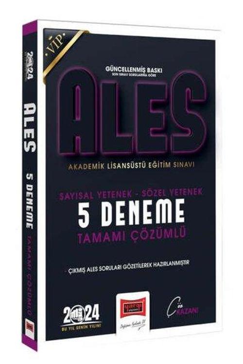 2024 ALES VIP Sayısal - Sözel Yetenek Tamamı Detaylı Çözümlü 5 Deneme Sınavı