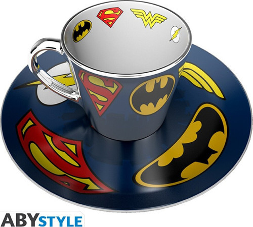 Dc Comıcs - Mirror Fincan & Plate Set - Logo - Mmp002