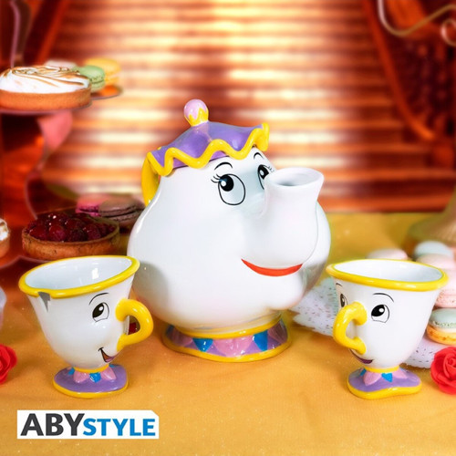 Dısney - Teapot Set - Mrs. Potts And Chip - Çay Fincan Takımı - Abytab057
