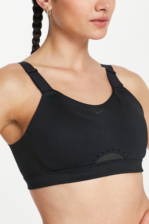 Training Alpha Padded Adjustable Dri Fit High Support Sports Bra Black Kadın Spor Bra Siyah
