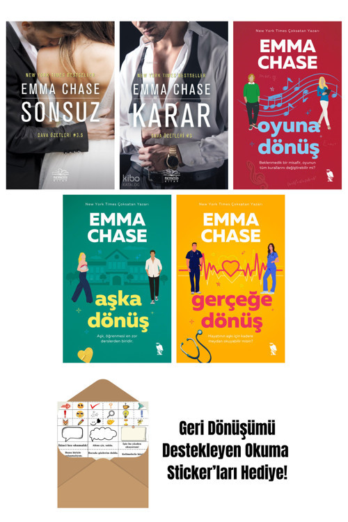 Emma Chase 5 Kitap Seti + Okuma Sticker'Ları