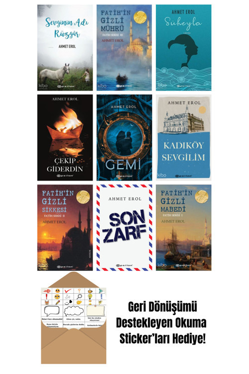 Ahmet Erol 9 Kitap Seti + Okuma Sticker'Ları