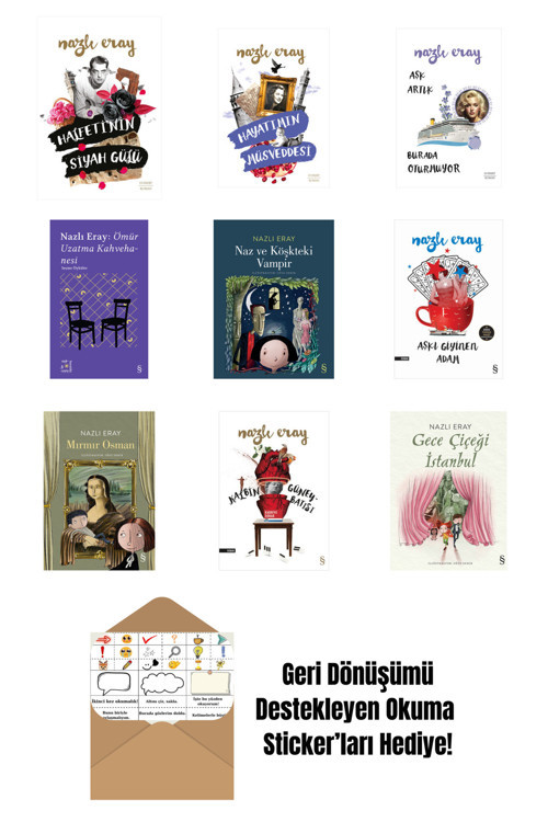 Nazlı Eray 9 Kitap Set + Okuma Sticker'Ları