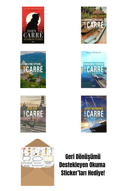 John Le Carre 6 Kitap Set + Okuma Sticker'Ları