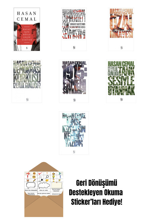 Hasan Cemal 7 Kitap Set + Okuma Sticker'Ları