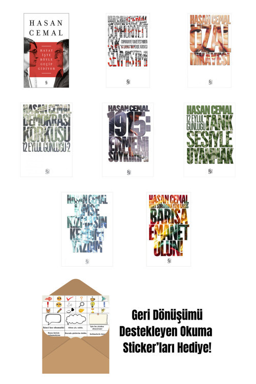 Hasan Cemal 8 Kitap Set + Okuma Sticker'Ları