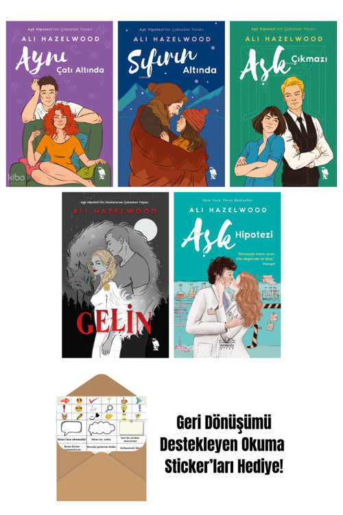 Ali Hazelwood 5 Kitap Seti + Okuma Sticker'Ları