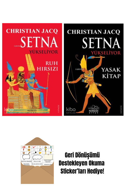 Christian Jacq 2 Kitap Seti + Okuma Sticker'Ları
