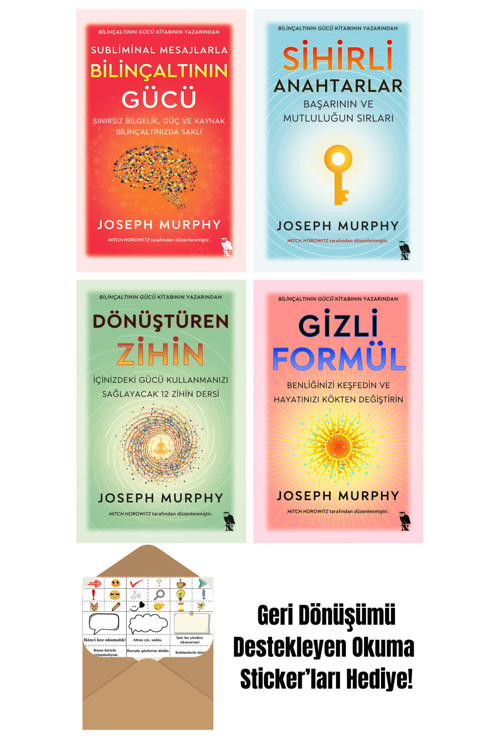 Joseph Murphy 4 Kitap Seti + Okuma Sticker'Ları