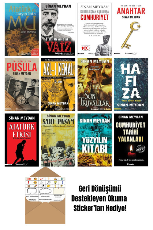 Sinan Meydan 12 Kitap Seti + Okuma Sticker'Ları