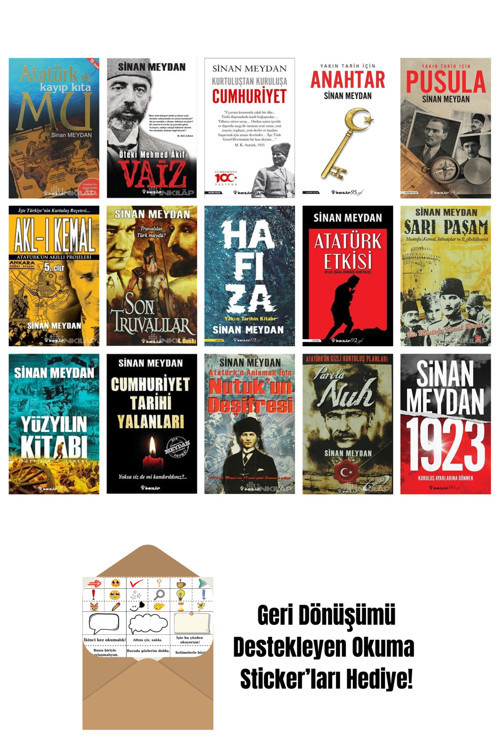 Sinan Meydan 15 Kitap Seti + Okuma Sticker'Ları