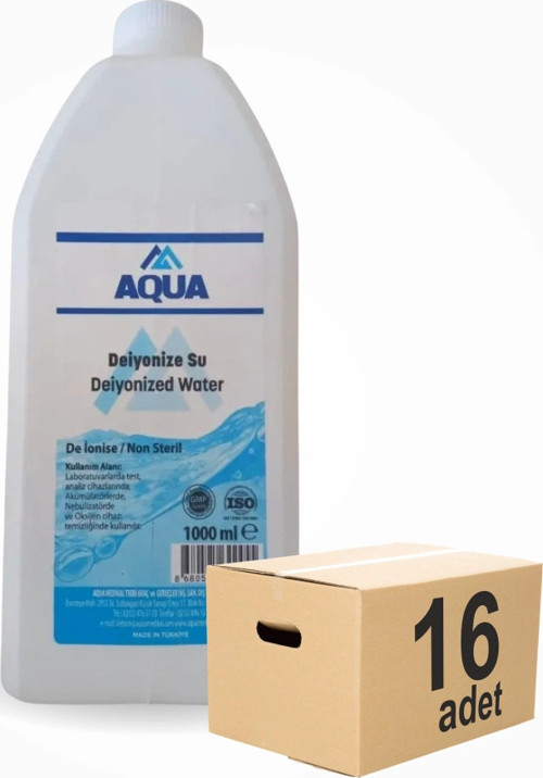 Deiyonize Su (Distile Su) 1 LT - 16 Adet (1 Koli)