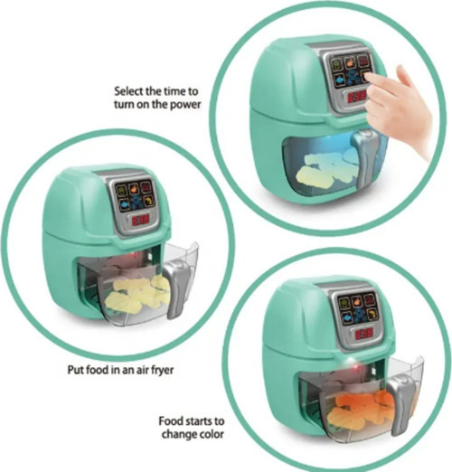 Asya Oyuncak 1017 Pilli Airfryer Oyuncak 9 Parça