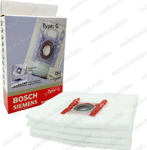 Siemens İle Uyumlu VS 06B1110 Elektrikli Süpürge Type G Toz Torbası