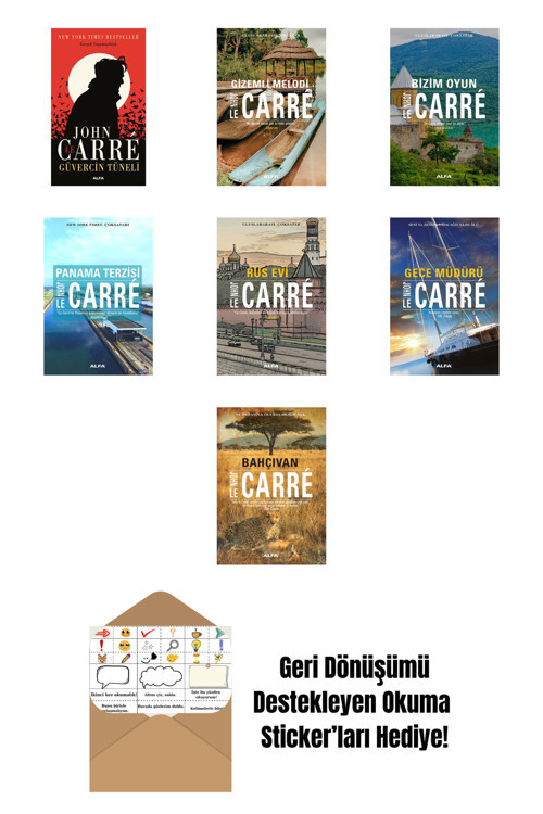 John Le Carre 7 Kitap Set + Okuma Sticker'Ları