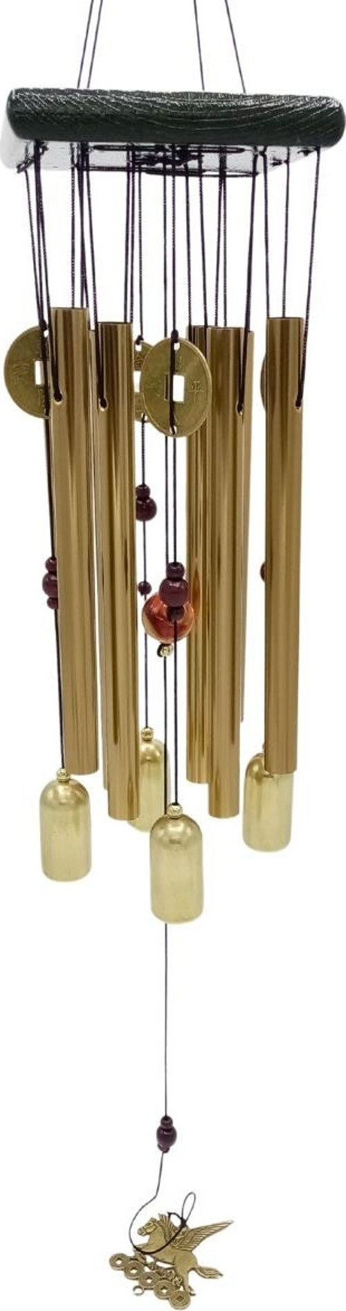 Feng Shui Metal Rüzgar Çanı Şans Parası Kare S06