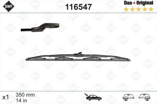 Swf (X1) (350 Mm) Arka Silecek Süpürgesi Em Ford Focus 2, Volvo V50 (1 Ad )
