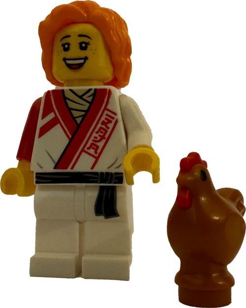 Minifigür Ninja Kız & Kahverengi Tavuk +6 Yaş (1 Parça)