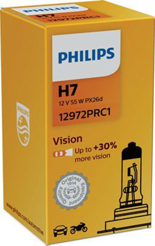 H7 12V Ampul 55W + %30 Fazla Işık (2 Ad )