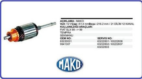 Kollektör Sekmanlı Fıat Dkş - Uno Tempra - Tıpo (63223031 İle) (1 Ad )