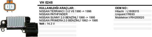 Konjektör Nıssan Pathfaınder / Stanza (1 Ad )