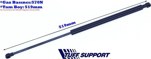Bagaj Amortisörü Fıat Palıo Weekend 98 (Uzunluk=520Mm Basınç=570N) (2 Ad )