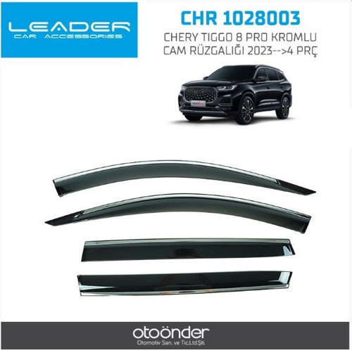 Kromlu Cam Rüzgarlığı Chery Tıggo 8 Pro 2023--> (4 Parça) (1 Tk )