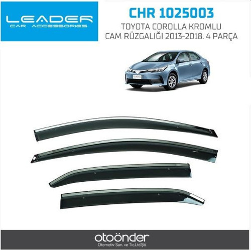 Kromlu Cam Rüzgarlığı Toyota Corolla 2013-2018 (4 Parça) (1 Tk )