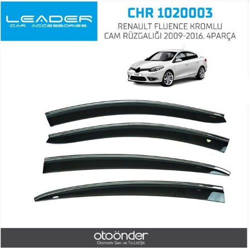 Kromlu Cam Rüzgarlığı Renault Fluence 2009-2016 (4 Parça) (1 Tk )