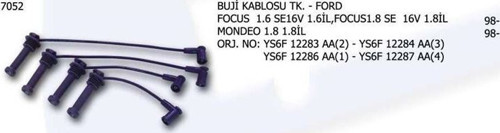Buji Kablosu Tk.Ford Focus Mondeo (Klipsli Olacak) (1 Tk )