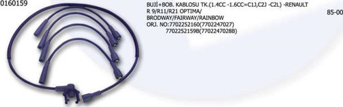 Buji Ve Bobin Kablosu Renault R9/21/Optima Brodway Fairvey 7702252160-7702247027 (1 Tk )