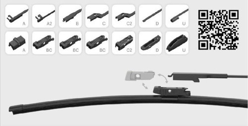 Silecek Süpürgesi Çok Aparatlı 600Mm A, B, C, D Ve U Tip Kollara Uygun (1 Ad )