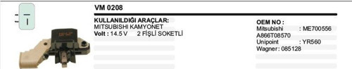 Konjektör Mıtsubıshı Kamyonet (Tek Teker) (1 Ad )