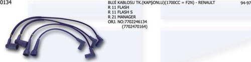 Buji Kablosu 7702246134 Renault R11 Flash- 21 Manager 7702470164 (1 Tk )