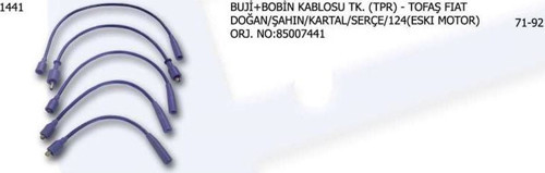 Buji Ve Bobin Kablosu 85007441 Fıat Dkş Doğan Şahin Kartal Serçe 124Em (1 Tk )