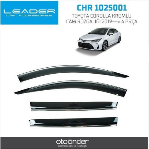 Kromlu Cam Rüzgarlığı Toyota Corolla 2019---> (4 Parça) (1 Tk )