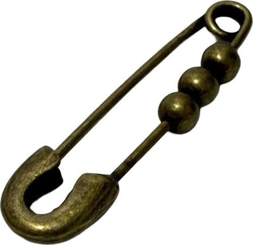 Bronz Bronş Çengelli İğne 10 Adet