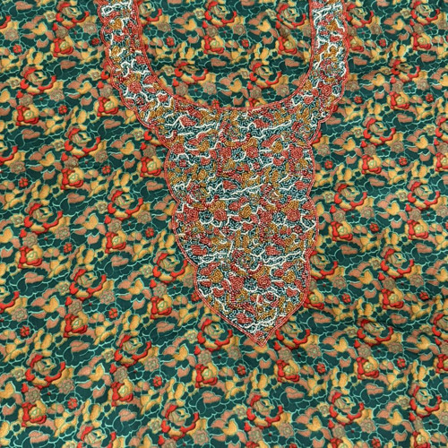 İşlemeli Hint Elbise Kumaşı 370x110cm (Model 6)