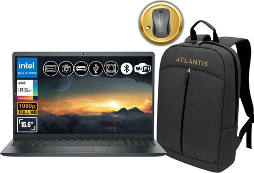 Vostro 3530 i7-1355U 24GB 2TB SSD 15.6" FHD Ubuntu N1601PVNB3530U ATL50 Notebook +Çanta&Mouse