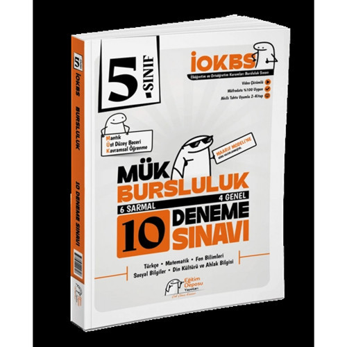 Eğitim Deposu Yayınları 5. Sınıf Iokbs Mük-Bursluluk 10 Deneme Sınavı