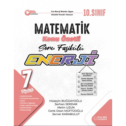 Palme 10.sınıf Enerji Matematik Konu Özetli Soru Fasikülleri (7 Fasikül)