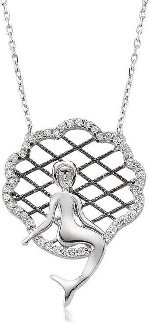 925 Ayar Gümüş Deniz Kızı Kolye