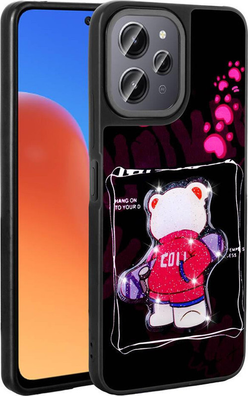 Xiaomi Redmi 12 4G Kılıf Parlayan Kabartmalı İkonik Figürlü Amas Silikon Kılıf