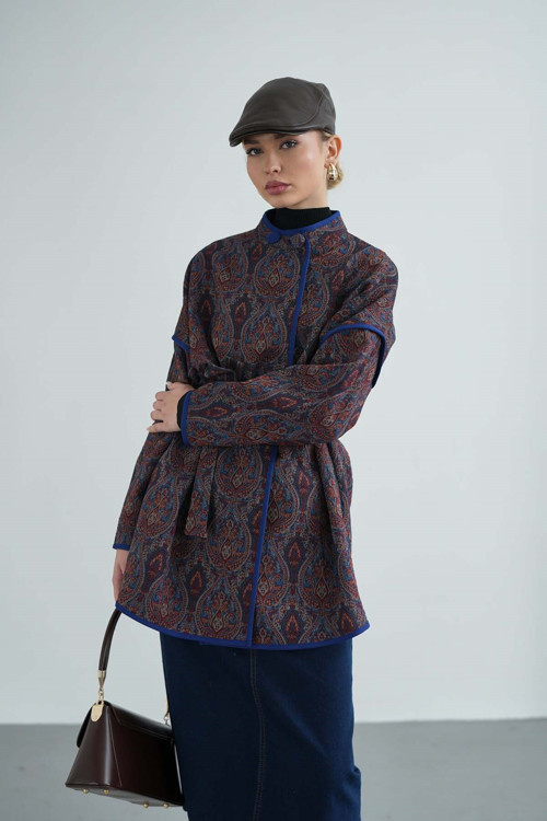 Kadın Yandan Bağlamalı Tasarım Kimono Ceket