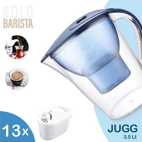 Jugg 3.5 Litre Su Arıtma Sürahisi + 13 Adet Filtre