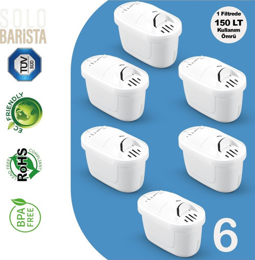 Jugg Uyumlu PurePro Su Arıtma Sürahi Filtresi 6 Adet